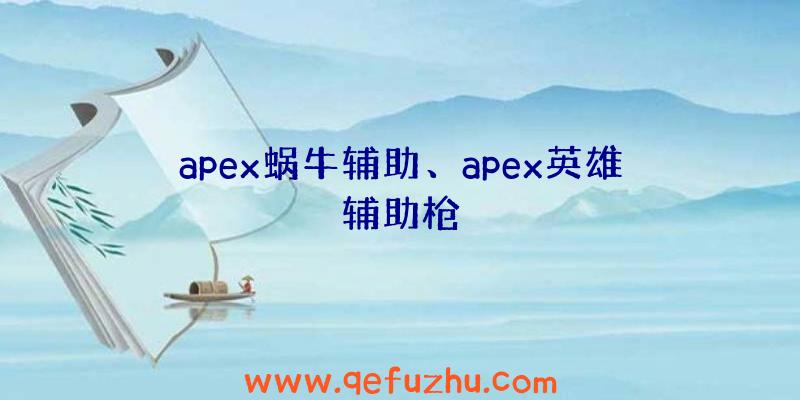 apex蜗牛辅助、apex英雄辅助枪