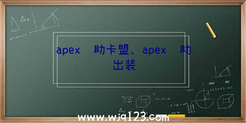 apex辅助卡盟、apex辅助出装