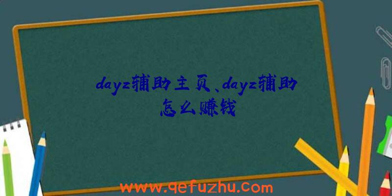 dayz辅助主页、dayz辅助怎么赚钱