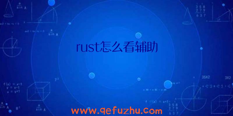 rust怎么看辅助