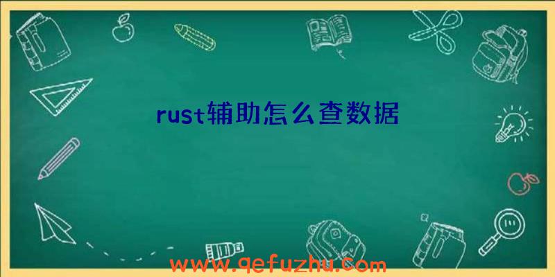 rust辅助怎么查数据