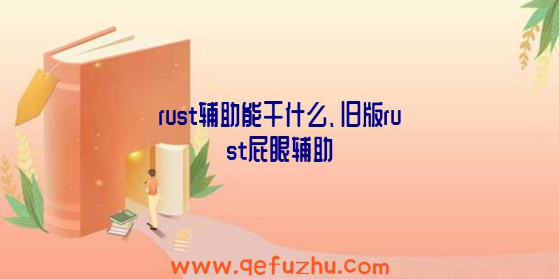 rust辅助能干什么、旧版rust屁眼辅助