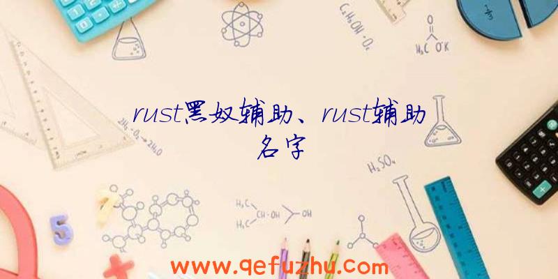 rust黑奴辅助、rust辅助名字