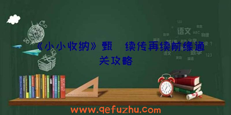 《小小收纳》甄嬛续传再续前缘通关攻略