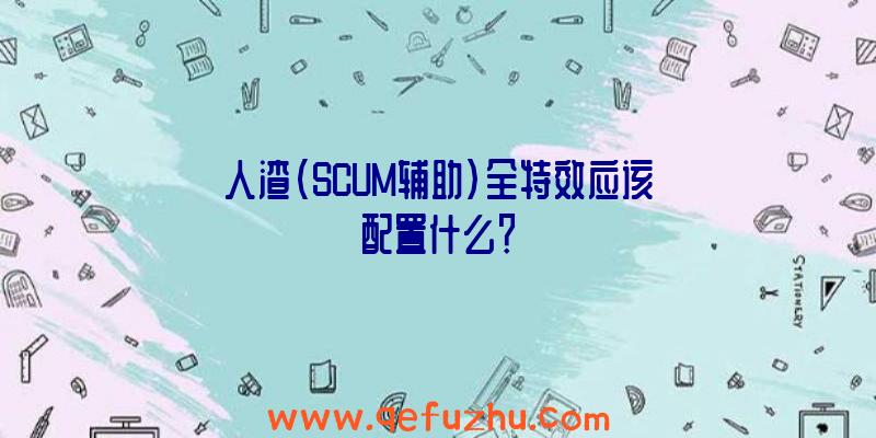 人渣(SCUM辅助)全特效应该配置什么？