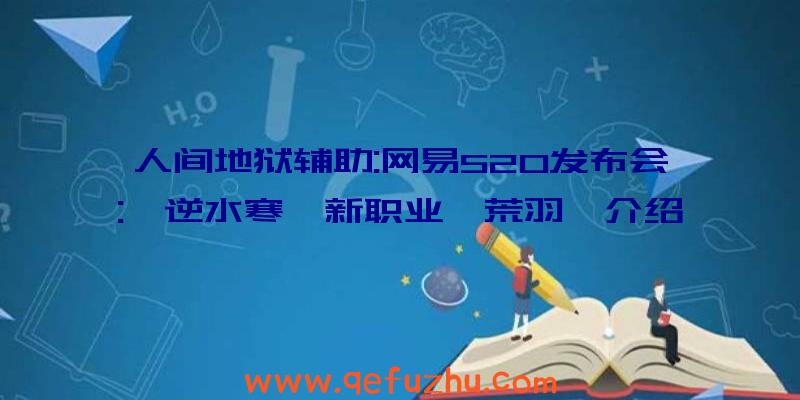 人间地狱辅助:网易520发布会:《逆水寒》新职业《荒羽》介绍