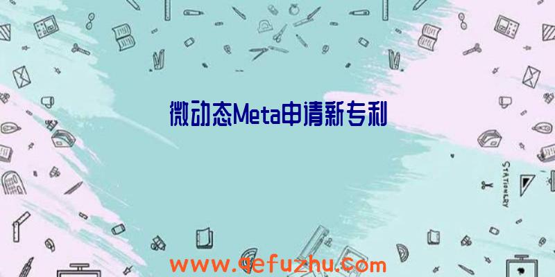 微动态Meta申请新专利