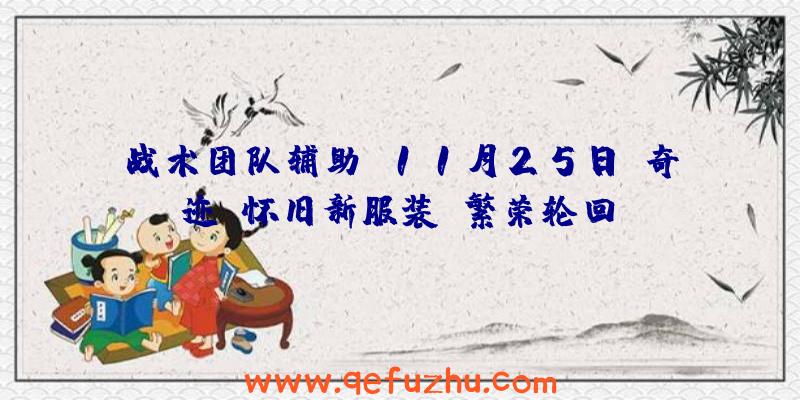 战术团队辅助:11月25日《奇迹》怀旧新服装“繁荣轮回”