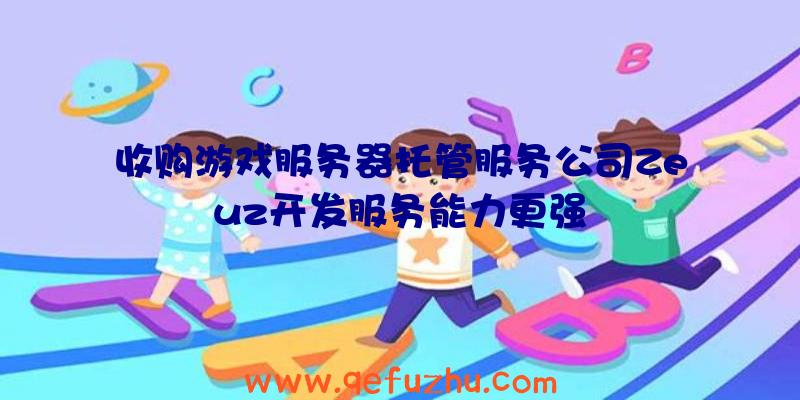 收购游戏服务器托管服务公司Zeuz开发服务能力更强