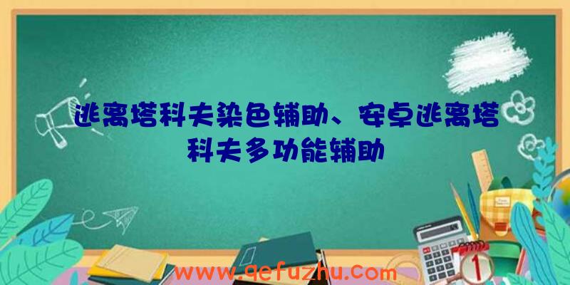 逃离塔科夫染色辅助、安卓逃离塔科夫多功能辅助