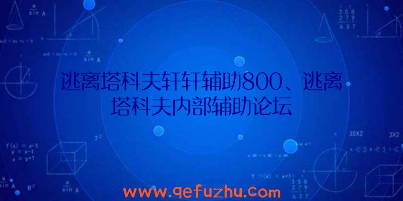 逃离塔科夫轩轩辅助800、逃离塔科夫内部辅助论坛