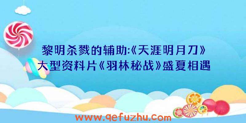 黎明杀戮的辅助:《天涯明月刀》大型资料片《羽林秘战》盛夏相遇