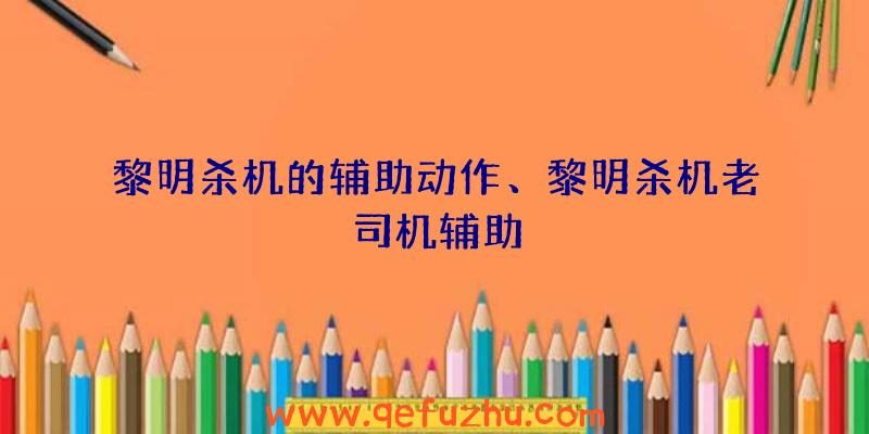 黎明杀机的辅助动作、黎明杀机老司机辅助