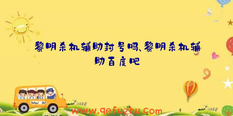 黎明杀机辅助封号吗、黎明杀机辅助百度吧