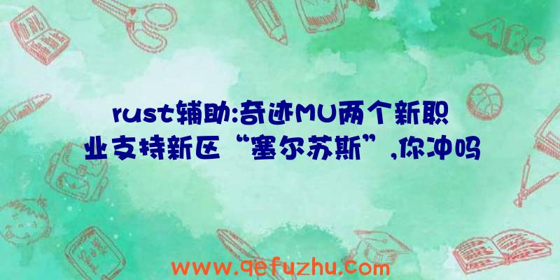 rust辅助:奇迹MU两个新职业支持新区“塞尔苏斯”,你冲吗