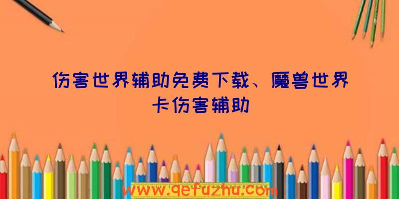 伤害世界辅助免费下载、魔兽世界卡伤害辅助