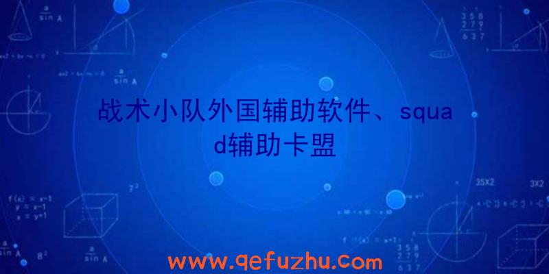 战术小队外国辅助软件、squad辅助卡盟