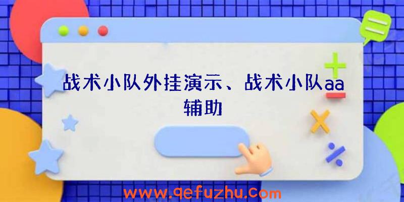 战术小队外挂演示、战术小队aa辅助