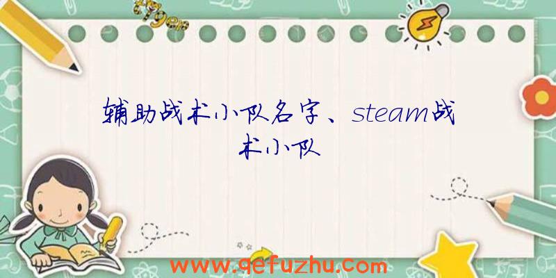 辅助战术小队名字、steam战术小队