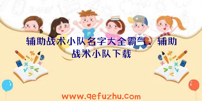 辅助战术小队名字大全霸气、辅助战术小队下载