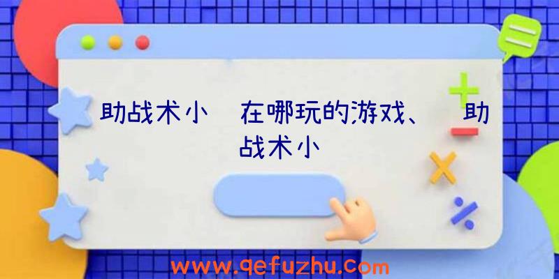 辅助战术小队在哪玩的游戏、辅助战术小队