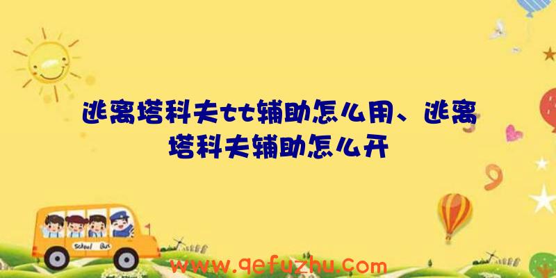 逃离塔科夫tt辅助怎么用、逃离塔科夫辅助怎么开