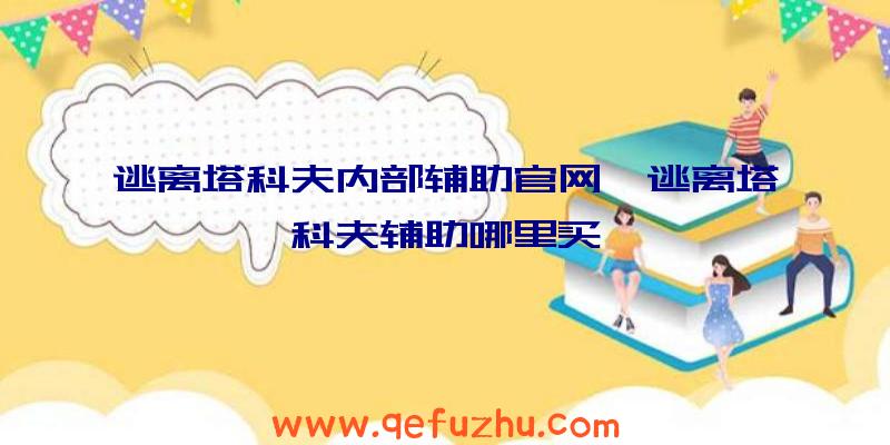 逃离塔科夫内部辅助官网、逃离塔科夫辅助哪里买