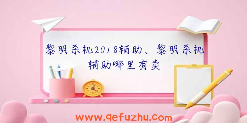 黎明杀机2018辅助、黎明杀机辅助哪里有卖